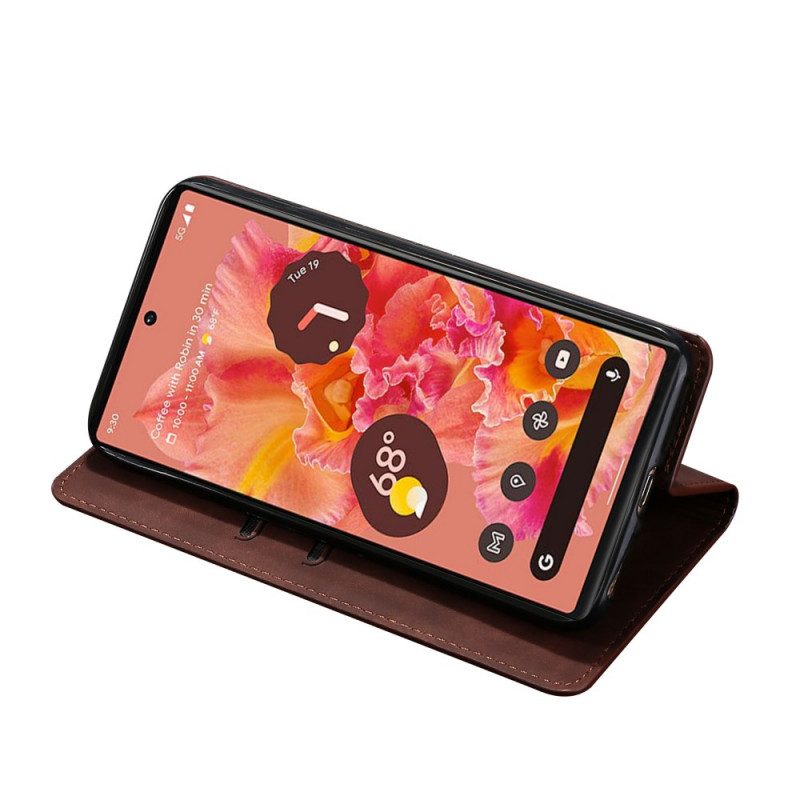 Bescherming Hoesje voor Google Pixel 6 Folio-hoesje Aanraking Van De Huid