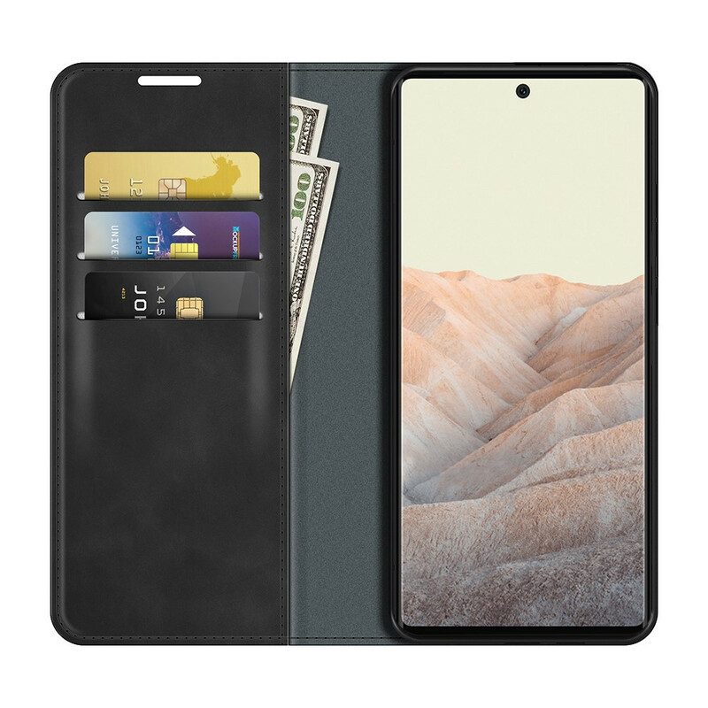 Bescherming Hoesje voor Google Pixel 6 Folio-hoesje Aanraking Van De Huid