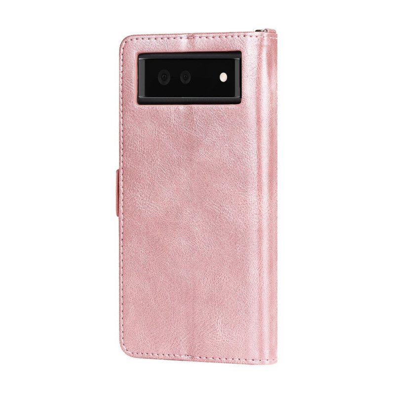 Folio-hoesje voor Google Pixel 6 Flip Case Dubbele Rfid-flap