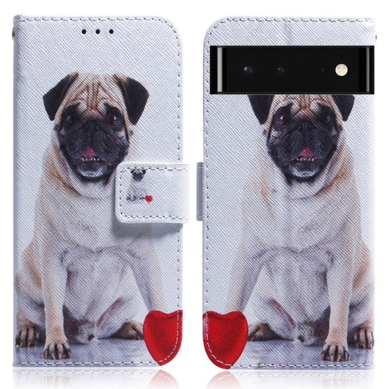 Folio-hoesje voor Google Pixel 6 Mops Hond