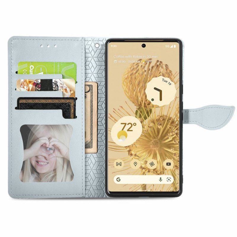 Folio-hoesje voor Google Pixel 6 Stammen Bladeren