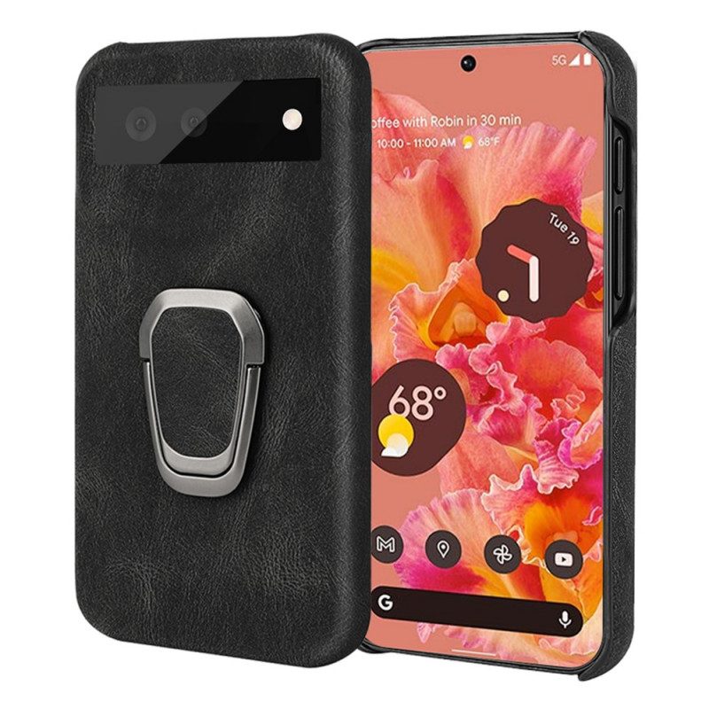 Hoesje voor Google Pixel 6 Leather Effect Elegance Ring-support Nieuwe Kleuren