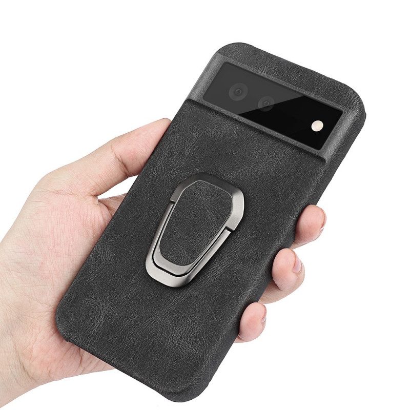 Hoesje voor Google Pixel 6 Leather Effect Elegance Ring-support Nieuwe Kleuren