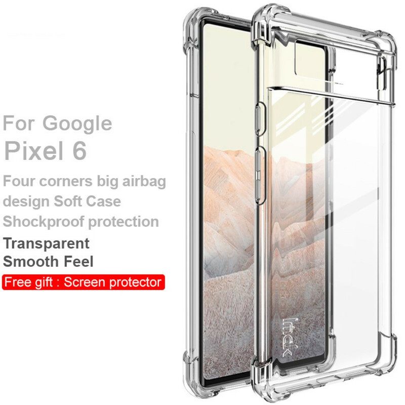 Hoesje voor Google Pixel 6 Transparant Met Imak Screen Film