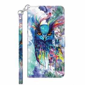 Leren Hoesje voor Google Pixel 6 Aquarel Vogel