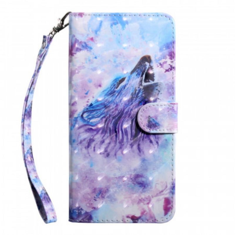 Leren Hoesje voor Google Pixel 6 Aquarel Wolf