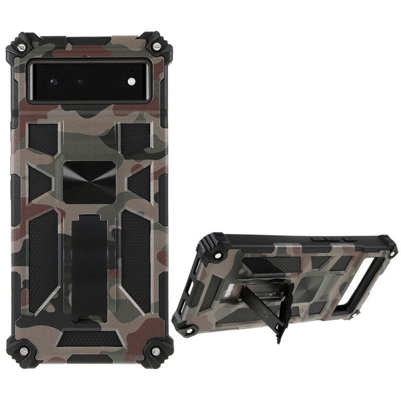 Telefoonhoesje voor Google Pixel 6 Camouflage Verwijderbare Ondersteuning