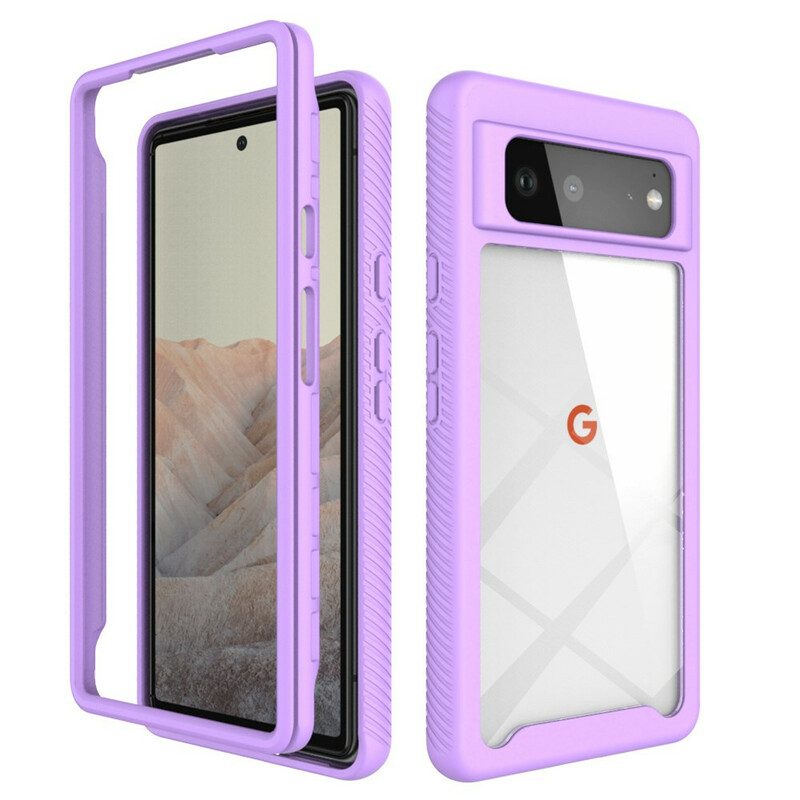 Telefoonhoesje voor Google Pixel 6 Hybride Afgeschuinde Randen