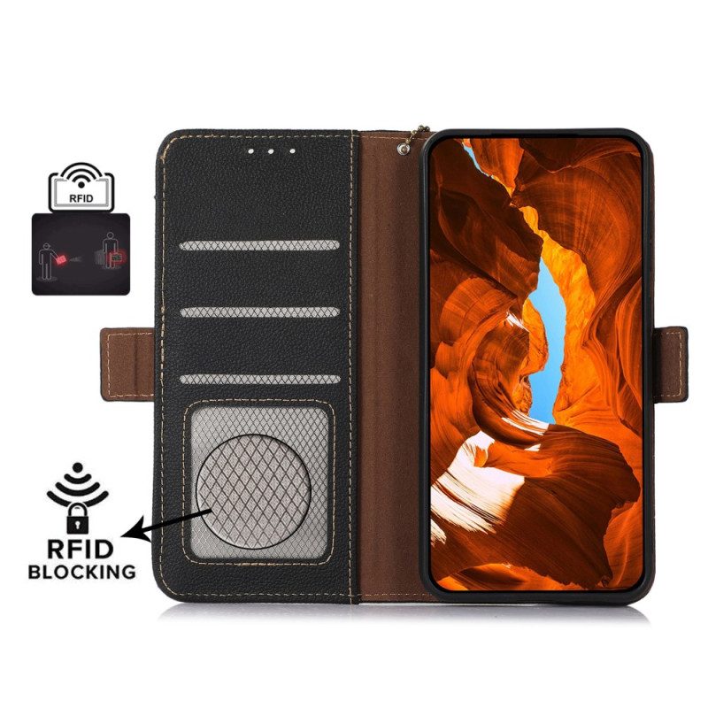 Flip Case Leren Sony Xperia 10 Vi Rfid-blokkeersleutelhanger