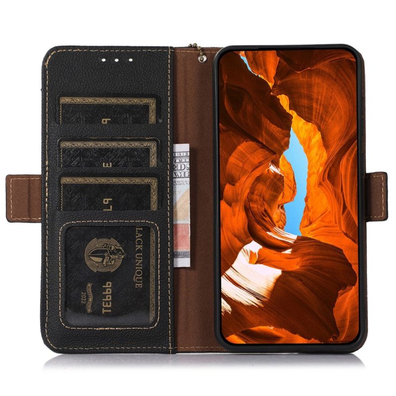 Flip Case Leren Sony Xperia 10 Vi Rfid-blokkeersleutelhanger