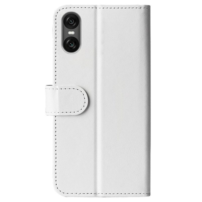 Leren Hoesje Sony Xperia 10 Vi Vintage Kunstleer Bescherming Hoesje