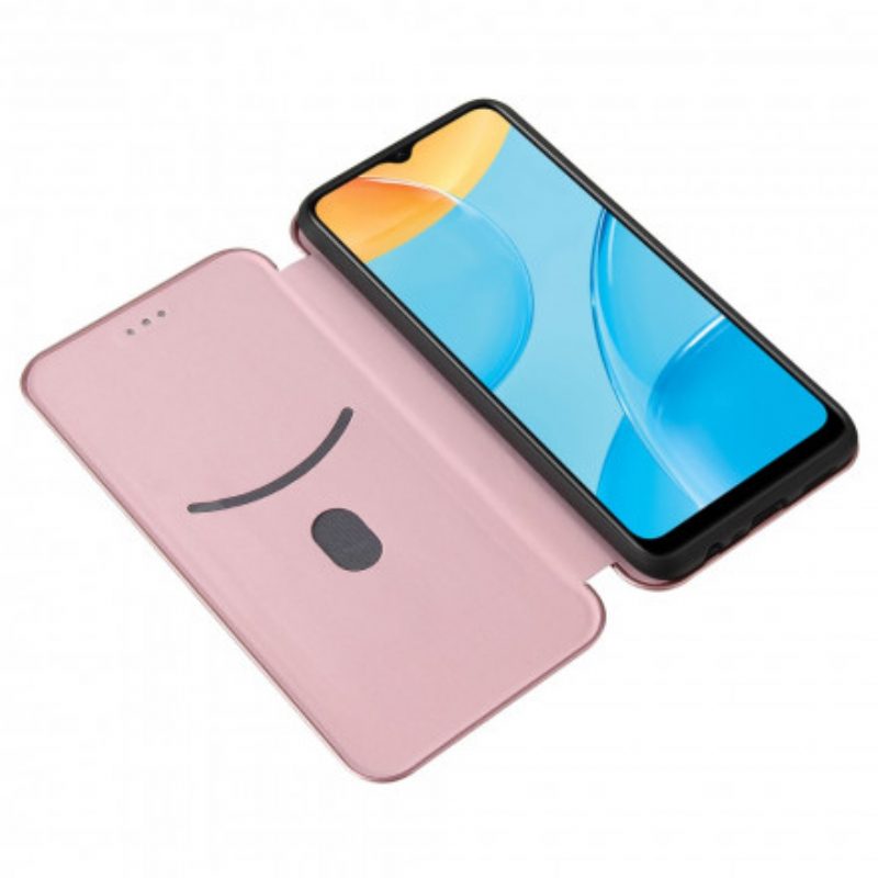 Bescherming Hoesje voor Oppo A15 Folio-hoesje Gekleurde Koolstofsilicone