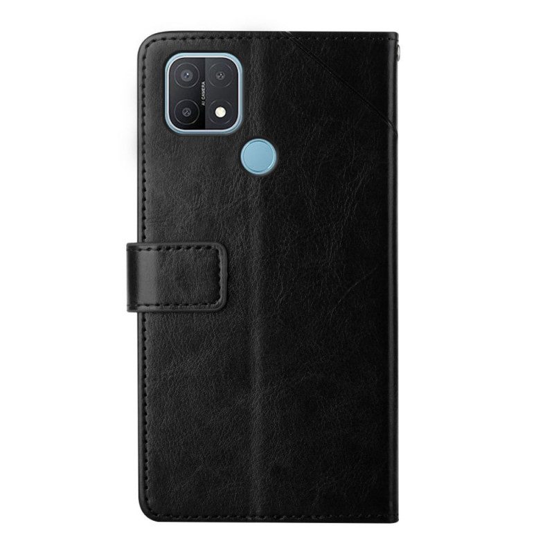 Folio-hoesje voor Oppo A15 Stijl Leer Geo Y Design