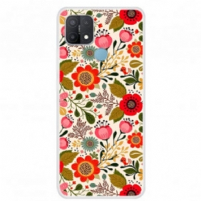 Hoesje voor Oppo A15 Bloemen Tapijt