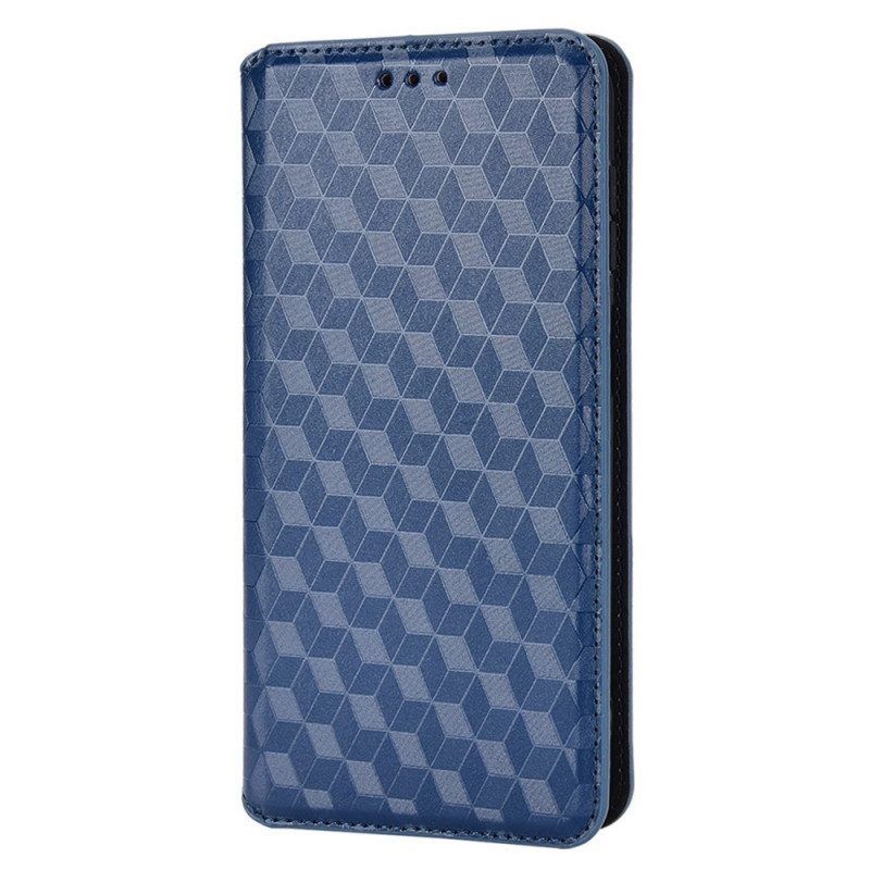 Bescherming Hoesje voor Samsung Galaxy M23 5G Folio-hoesje 3d Kubus Leereffect