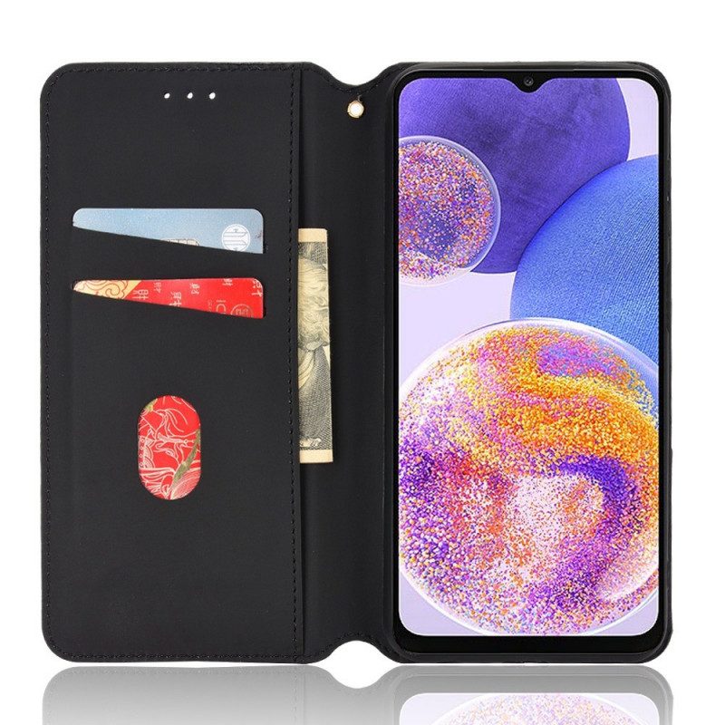 Bescherming Hoesje voor Samsung Galaxy M23 5G Folio-hoesje 3d Kubus Leereffect