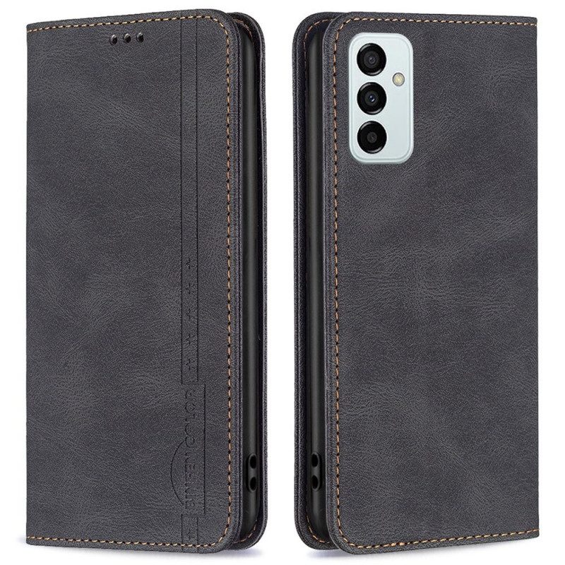 Bescherming Hoesje voor Samsung Galaxy M23 5G Folio-hoesje Binfen Kleur Rfid Leder Effect