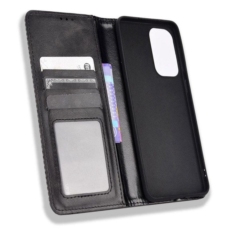 Bescherming Hoesje voor Samsung Galaxy M23 5G Folio-hoesje Gestileerd Vintage Leereffect