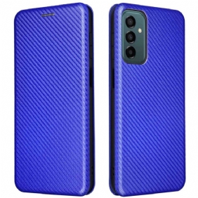 Bescherming Hoesje voor Samsung Galaxy M23 5G Folio-hoesje Koolstofvezel