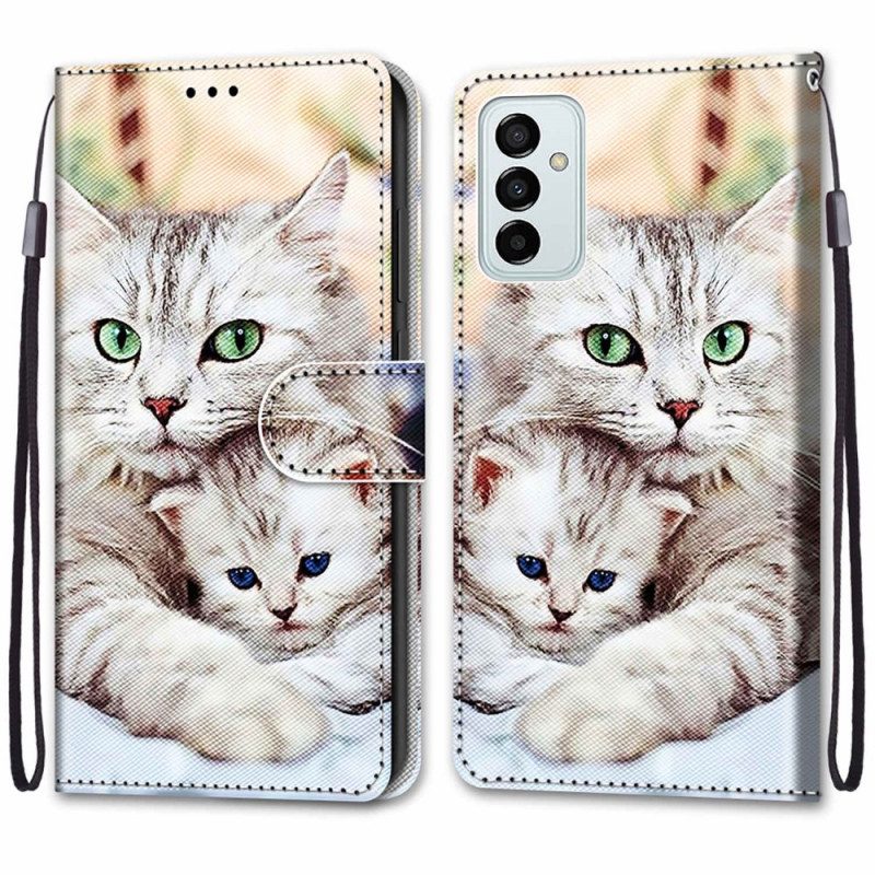 Flip Case voor Samsung Galaxy M23 5G Katten Familie