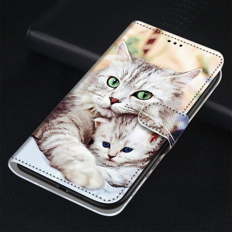 Flip Case voor Samsung Galaxy M23 5G Katten Familie