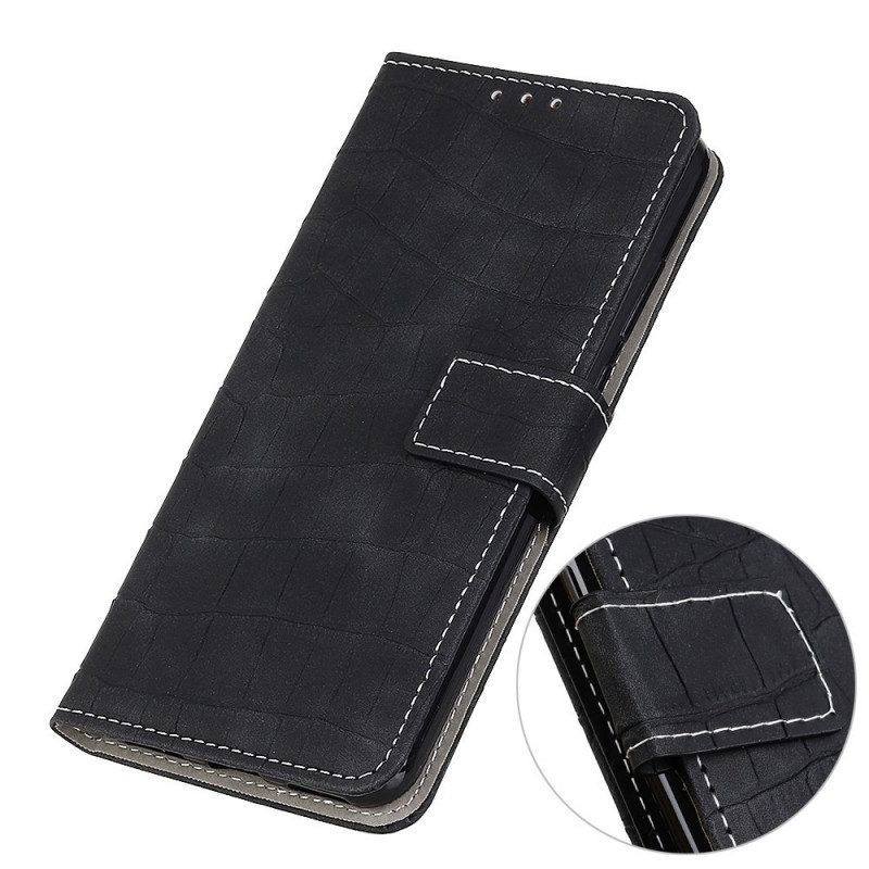 Flip Case voor Samsung Galaxy M23 5G Krokodillenhuidstijl