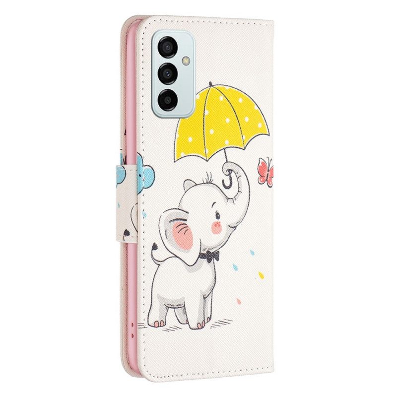 Folio-hoesje voor Samsung Galaxy M23 5G Baby Olifant