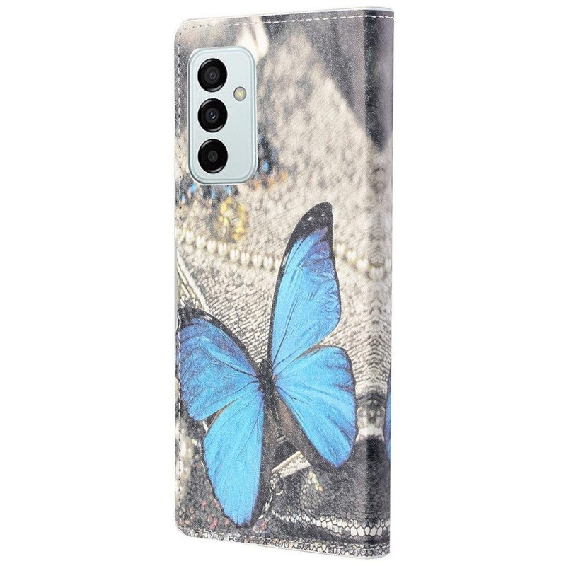 Folio-hoesje voor Samsung Galaxy M23 5G Blauwe Vlinder