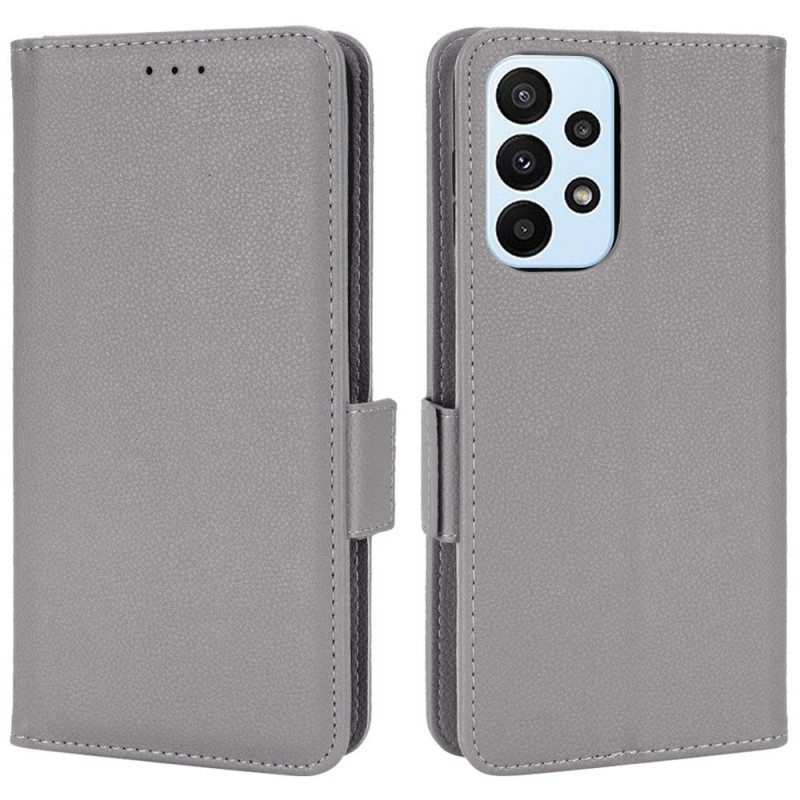 Folio-hoesje voor Samsung Galaxy M23 5G Lychee Lederen Stijl