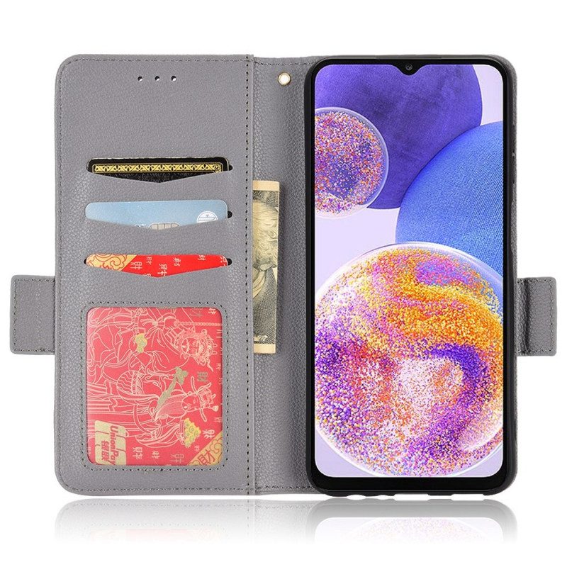 Folio-hoesje voor Samsung Galaxy M23 5G Lychee Lederen Stijl