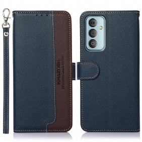 Folio-hoesje voor Samsung Galaxy M23 5G Lychee-stijl Rfid Khazneh