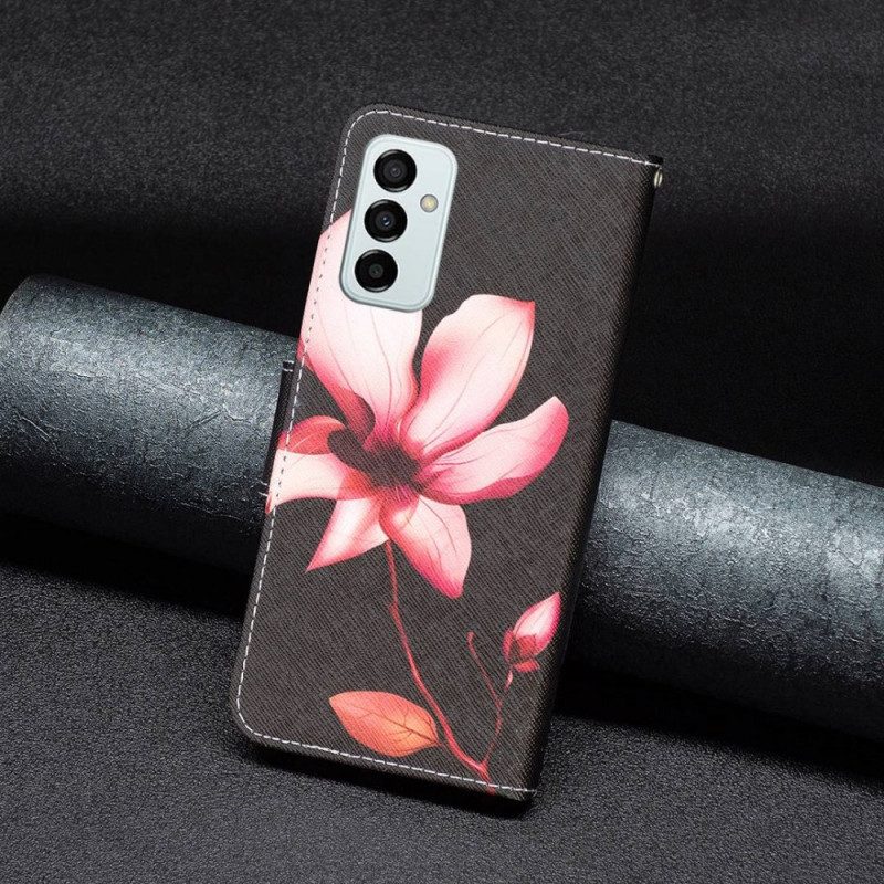 Folio-hoesje voor Samsung Galaxy M23 5G Roze Bloem