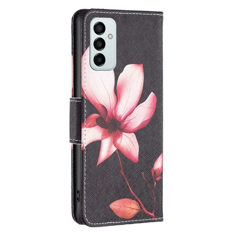 Folio-hoesje voor Samsung Galaxy M23 5G Roze Bloem