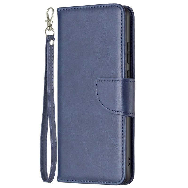 Folio-hoesje voor Samsung Galaxy M23 5G Schuine Sluiting Met Riem