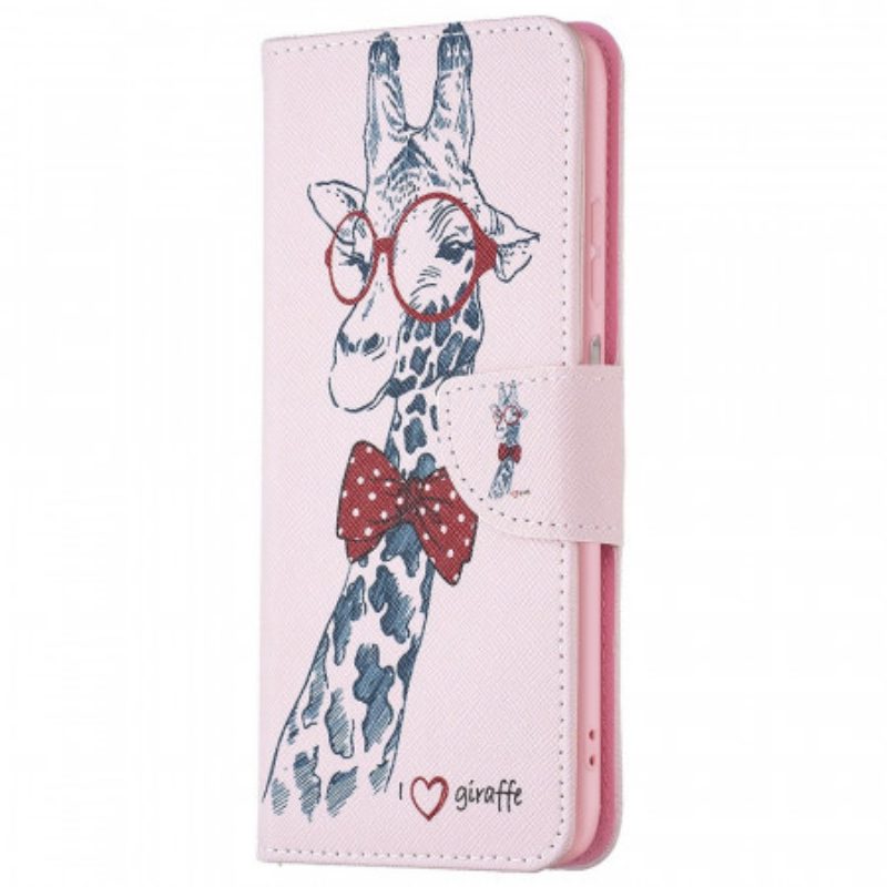 Folio-hoesje voor Samsung Galaxy M23 5G Slimme Giraf