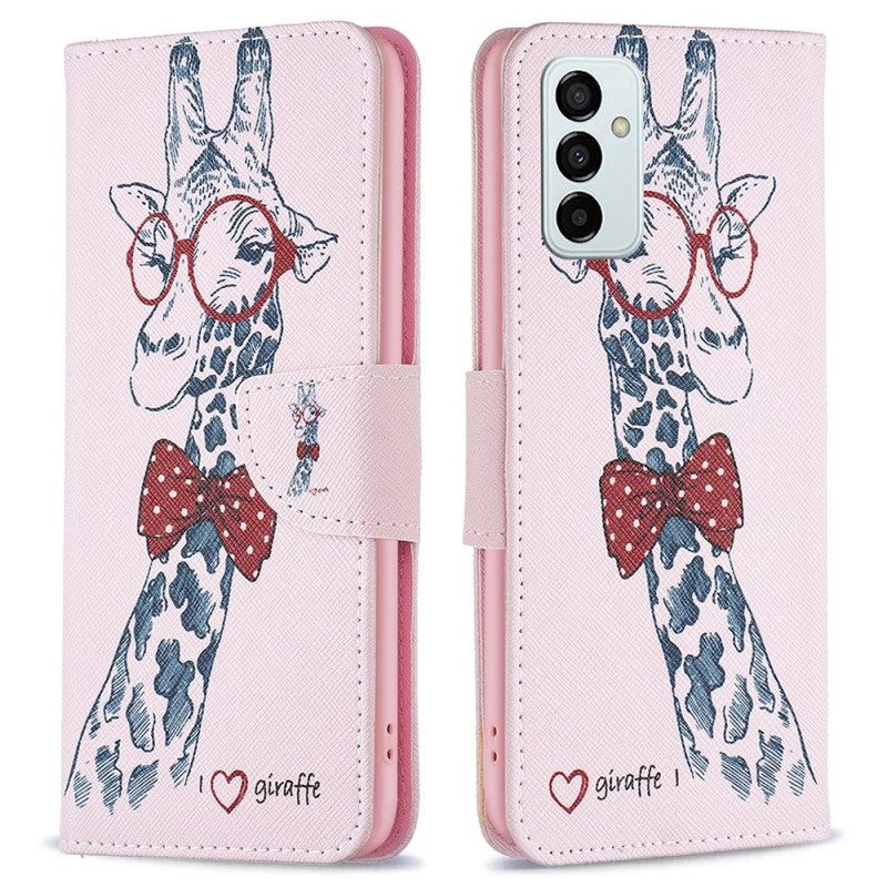 Folio-hoesje voor Samsung Galaxy M23 5G Slimme Giraf