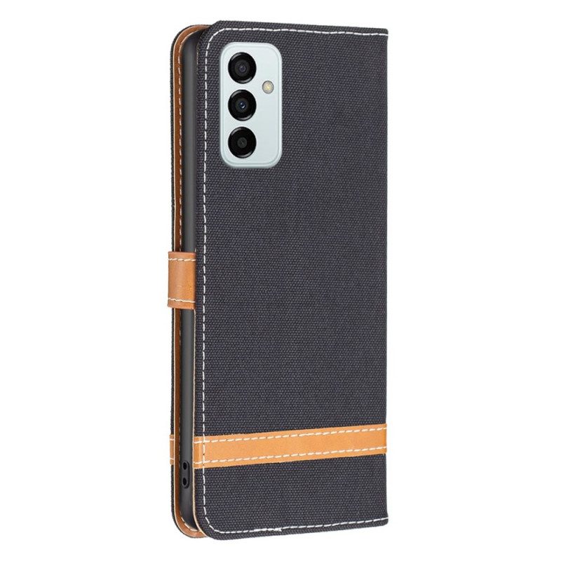 Folio-hoesje voor Samsung Galaxy M23 5G Stof Met Riem