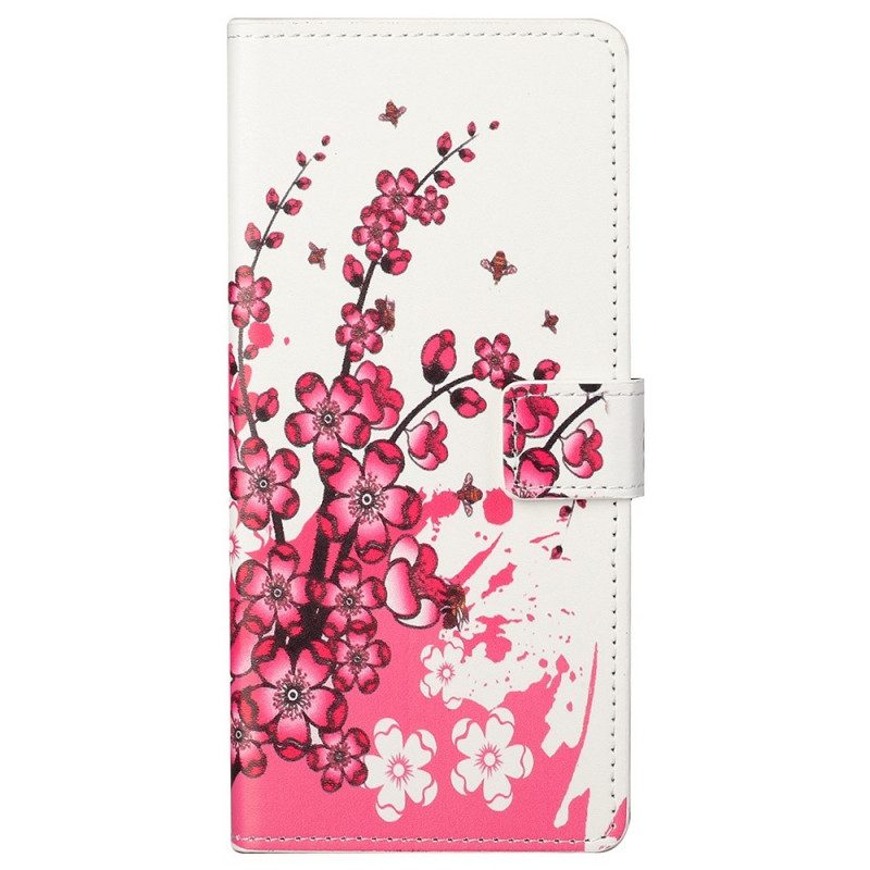 Folio-hoesje voor Samsung Galaxy M23 5G Tropische Bloemen