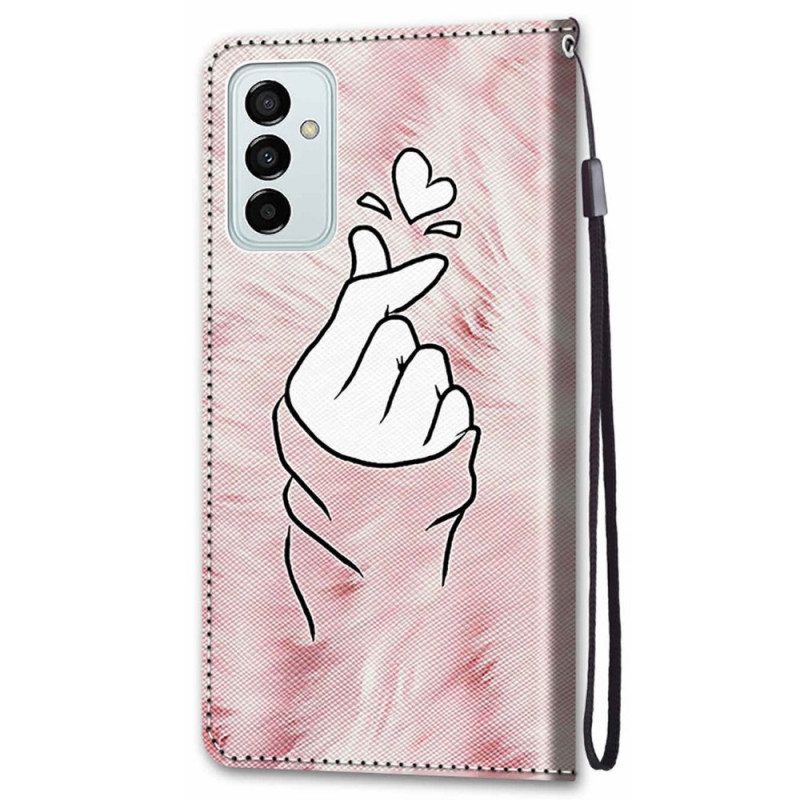 Folio-hoesje voor Samsung Galaxy M23 5G Vinger Hart