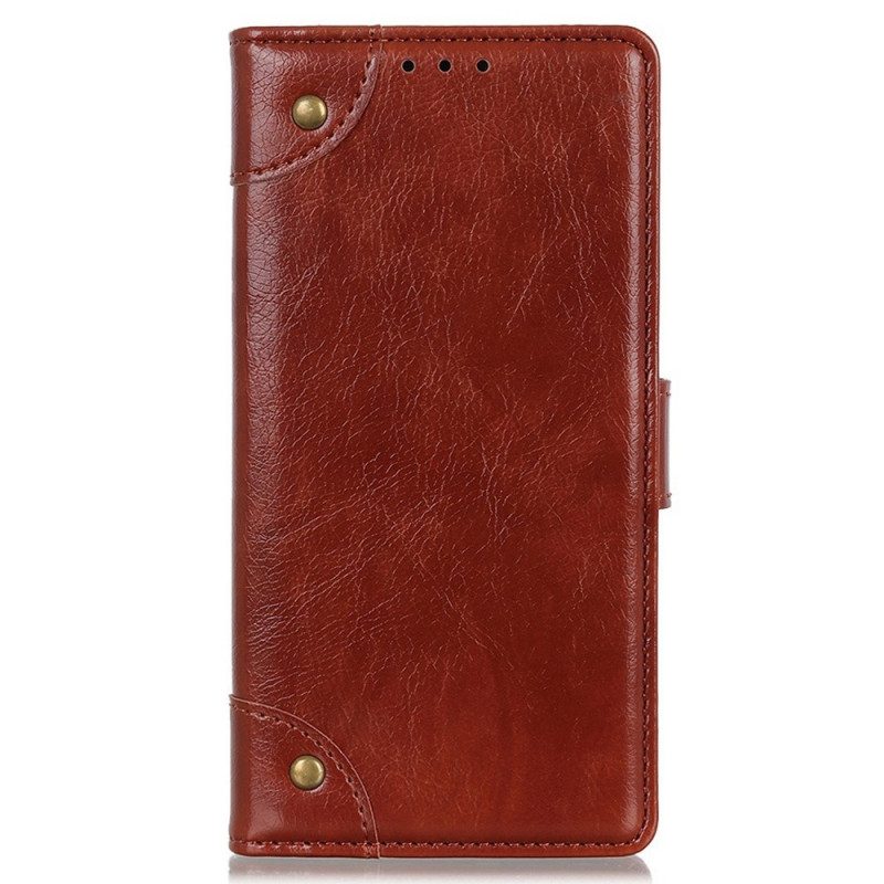 Folio-hoesje voor Samsung Galaxy M23 5G Vintage Nappaleer