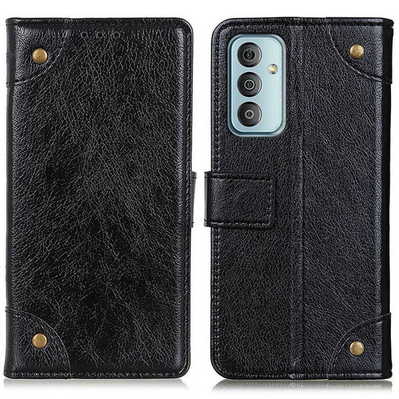 Folio-hoesje voor Samsung Galaxy M23 5G Vintage Nappaleer