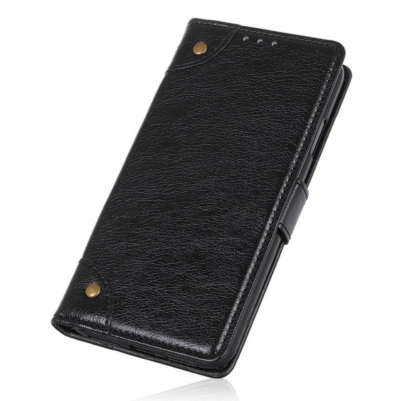 Folio-hoesje voor Samsung Galaxy M23 5G Vintage Nappaleer