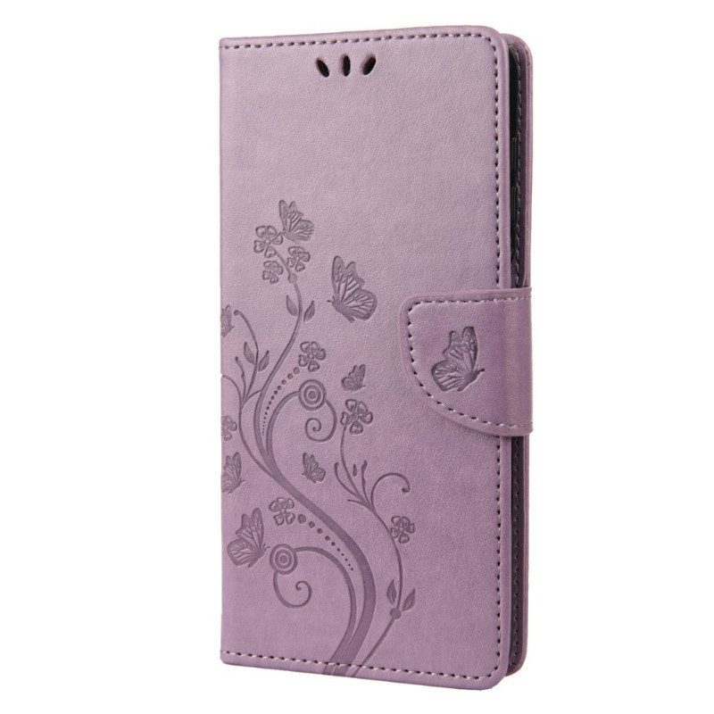 Folio-hoesje voor Samsung Galaxy M23 5G Vlinders En Bloemen