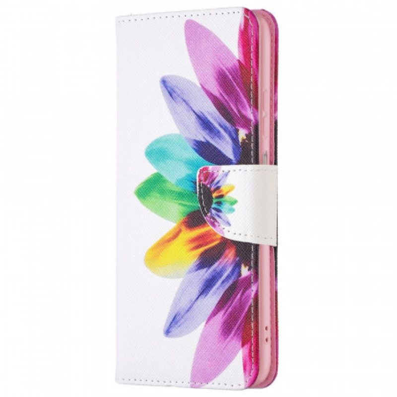 Folio-hoesje voor Samsung Galaxy M23 5G Waterverf Bloem