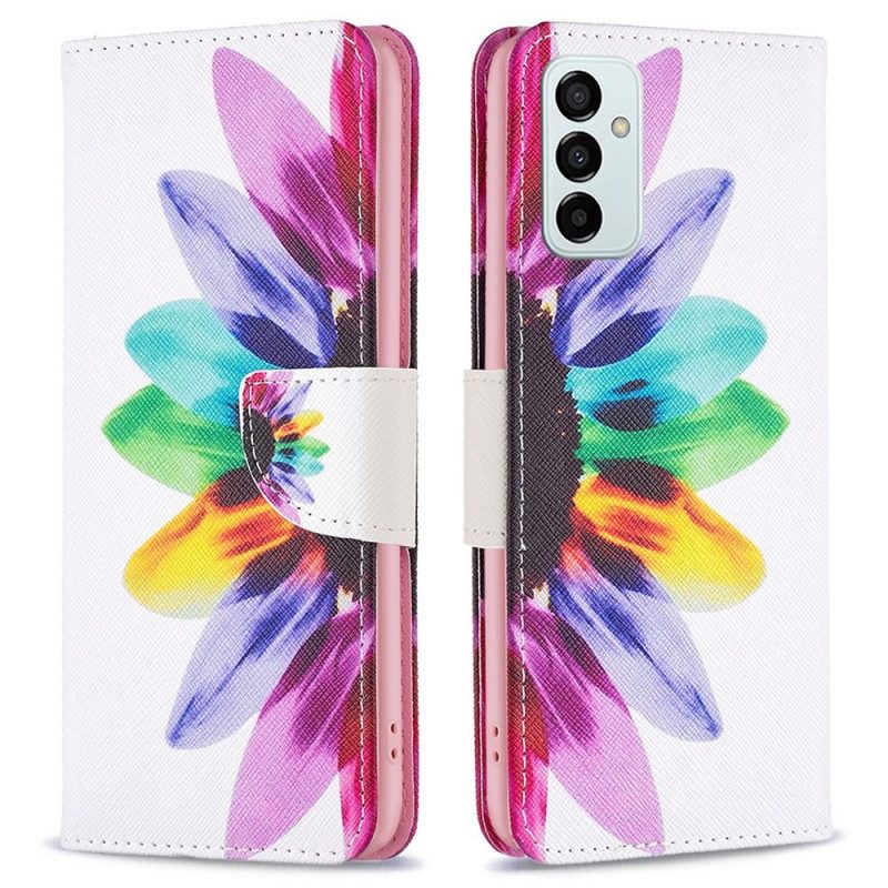 Folio-hoesje voor Samsung Galaxy M23 5G Waterverf Bloem