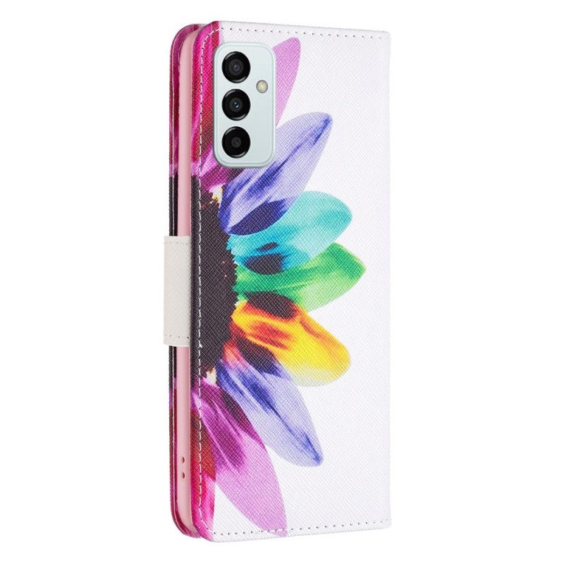 Folio-hoesje voor Samsung Galaxy M23 5G Waterverf Bloem