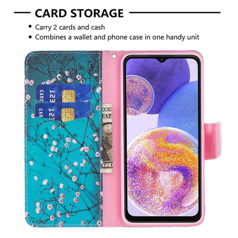 Leren Hoesje voor Samsung Galaxy M23 5G Boom Decoratie