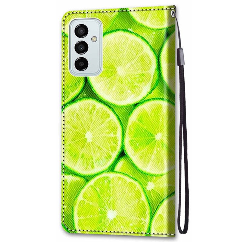 Leren Hoesje voor Samsung Galaxy M23 5G Limoenen