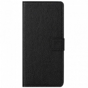 Leren Hoesje voor Samsung Galaxy M23 5G Litchi Lederen Textuur