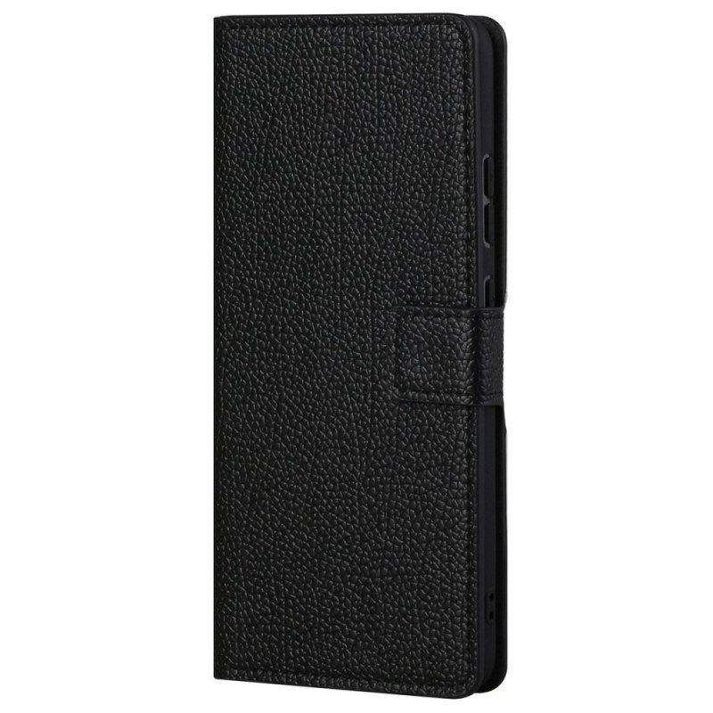 Leren Hoesje voor Samsung Galaxy M23 5G Litchi Lederen Textuur